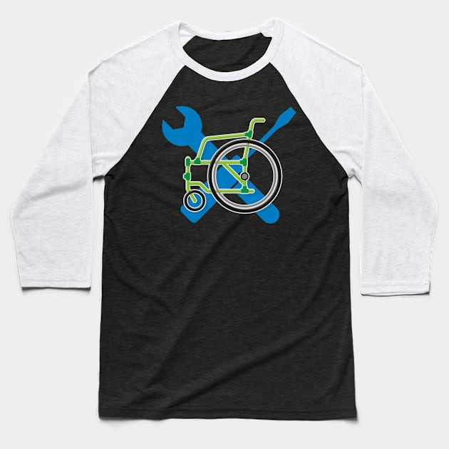 Wheelchair Service Icon Baseball T-Shirt by sifis